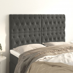 Voodipeatsid 4 tk, tumehall, 72x7x78/88 cm, samet