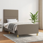 Voodiraam ilma madratsita taupe 100x200 cm kangas