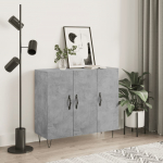 Puhvetkapp, betoonhall, 90 x 34 x 80 cm, tehispuit