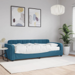 Diivanlvoodi madratsiga, tumesinine, 80x200 cm, samet
