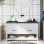 Vannitoa tasapind, tumepruun, 140x50x(2-6)cm t&ouml;&ouml;deldud t&auml;ispuit