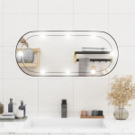 Seinapeegel LED-tuledega, 35 x 80 cm, klaas, ovaalne