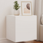 Teleri seinakapid LED-tuledega 2 tk, valge, 40,5 x 35 x 40 cm
