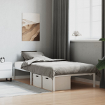 Metallist voodiraam, valge, 100 x 200 cm
