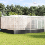 Linnumaja, h&otilde;bedane, 418 x 414 x 212 cm, teras