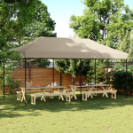 Kokkupandav pop-up peotelk, pruunikashall, 580x292x315 cm