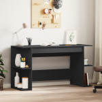 Kirjutuslaud, must, 140 x 50 x 75 cm, tehispuit
