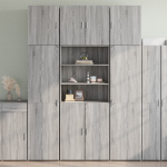 K&otilde;rge kapp, hall sonoma tamm, 80x42,5x249 cm, tehispuit