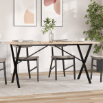 S&ouml;&ouml;gilaud, x-raam, 160 x 80 x 75,5 cm, m&auml;nnipuit ja malm