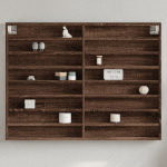 Vitriinkapp, pruun tamm, 100x8,5x75 cm, tehispuit