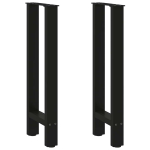 Konsoollaua jalad, mustad, 2 tk, 28 x (72&ndash;73) cm, teras