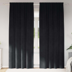 Pimendavad kardinad 2 tk must 140 x 225 cm samet