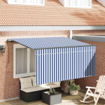 K&auml;igukohandatav varikatus sinine ja valge 300 x 200 cm