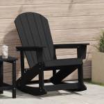 Adirondack kiiktool must 92 x 73,5 x 92 cm hdpe