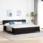 Kontinentaalvoodi koos madratsiga must 100x200 cm samet must