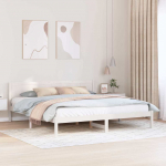 Voodiraam Valge 200 x 200 cm M&auml;nnipuit