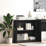 Raamatukapp Must tamm 80 x 24 x 76 cm Tehispuit
