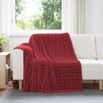 Viskab tekid 6 tk bordeaux punane 200 x 150 cm fliis
