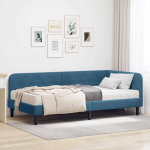 Nurga voodiraam Sinine 90 x 190 cm Samet