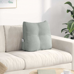 Seljatugi padi helehall 45 x 24 x 50 cm samet
