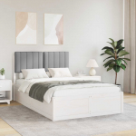 Voodiraam Pehme Peatoega peaga Helehall 120 x 200 cm Tahke m&auml;nd