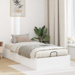 Ottomani voodiraam Valge 80,5 x 200 cm T&ouml;&ouml;deldud puit