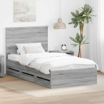 Voodiraam peatsiga sahtliga Hall Sonoma 100 x 200 cm Inseneripuit