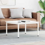 Kohvilaud valge 80 x 80 x 45 cm tahke m&auml;nd