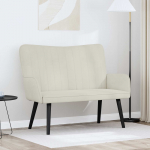 Kaks kohtaline diivan cream 115 x 61 x 87 cm Samet