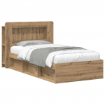Voodiraam ladustamisega Artisan tamm 100 x 200 cm Tehispuit