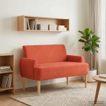 Nurgadiivan nuppude &auml;sitlusega Punane oranž 116 x 67 x 81 cm