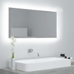 LED vannitoa peeglikapp, betoonhall, 90x8,5x37 cm, akr&uuml;&uuml;l