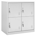 Lukustatav hoiukapp, helehall, 90x45x92,5 cm, teras