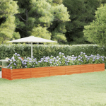 Taimekast, rooste, 600x80x45 cm, corten-teras
