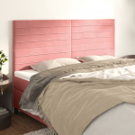Voodipeatsid 4 tk, roosa, 90x5x78/88 cm, samet