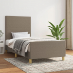 Voodiraam ilma madratsita taupe 100x200 cm kangas