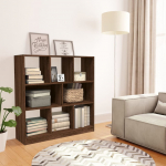 Raamatukapp, pruun tamm, 97,5 x 29,5 x 100 cm, tehispuit