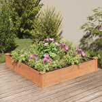 Voodriga aia taimelava, pruun, 120 x 120 x 25 cm, nulupuit