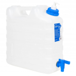Veekanister kraani ja seebidosaatoriga, 15 l, plast