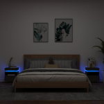 &Ouml;&ouml;kapid LED-tuledega 2 tk, must, 40 x 39 x 48,5 cm