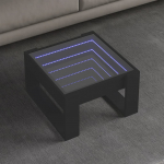 Diivanilaud LED-tuledega, must, 50 x 53 x 30cm