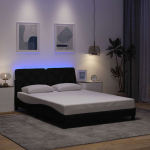 VOODIRAAM LED-IGA ILMA MADRATSITA, MUST, 140X200 CM, KANGAS