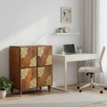 K&otilde;ide riiuliga uksega pruun 60 x 33 x 75 cm tugev mango puu