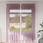 Voile kardinad varrastaskutega 2 tk lillad