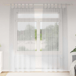 Voile kardin kardinatega 2 tk helehall 245 x 140 cm pol&uuml;ester