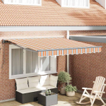 Sisset&otilde;mmatav varikatus mitmev&auml;rviline triip 350x250 cm
