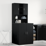 Pesumasina kapid 2 tk must tamm 70.5x71.5x181.5 cm tehispuit