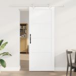 Liuguks koos tarvikute komplektiga valge 83x211 cm tugev puit m&auml;nd