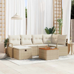 Aia diivanikomplekt padjaga 7 tk beež pol&uuml;rooster