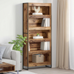 Raamaturiiul 2 tk Vana puit 80 x 30 x 155 cm Tehispuit